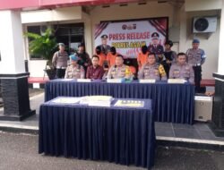 Press Release Polres Agam Terhadap Penangkapan Perampokan Pedagang Emas