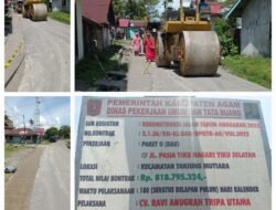 Pekerjaan Pengaspalan Dan Pengecoran Bahu Jalan Pasia Tiku Terealisasi Dengan Baik