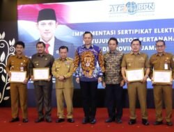 Pemkab Bungo Terima Piagam Penghargaan Dari Kementerian ATR-BPN RI