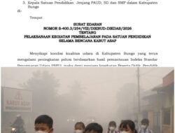Pemkab Bungo Ambil Langkah Hadapi Kabut Asap, Sekolah Belajar Dari Rumah