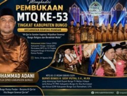 Ketua DPRD Kabupaten Bungo, Muhammad Adani, menghadiri kegiatan Pembukaan MTQ ke-53 Tingkat Kabupaten Bungo