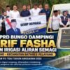 Ketua DPRD Bungo Dampingi SY Fasha Resmikan Irigasi Aliran Semagi di Desa Pelayang